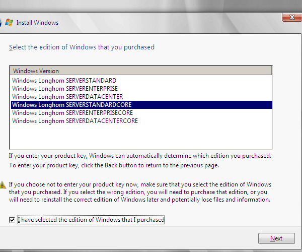 Windows Server 2008 安装