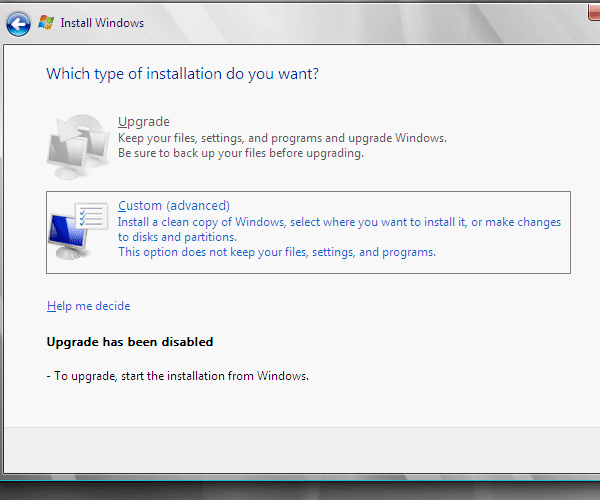 Windows Server 2008 安装