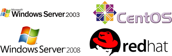 服务器系统,Windows Server 2003,Windows Server 2008,Linux CentOS,Linux RedHat
